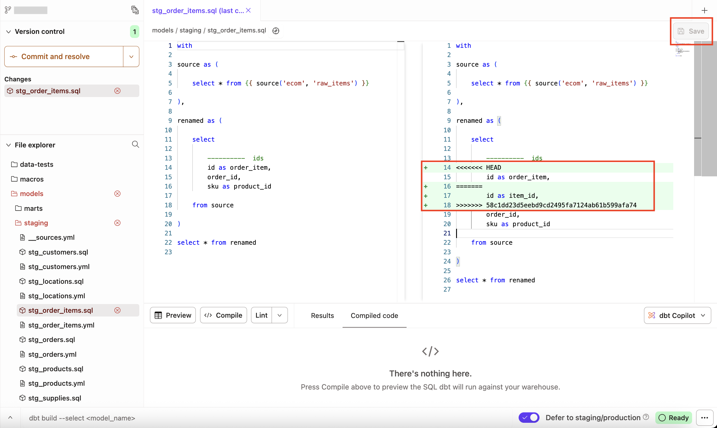 Choosing lines of code to preserve Choosing lines of code to preserve